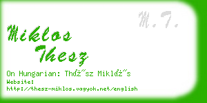 miklos thesz business card